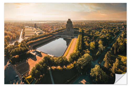 Muursticker Sunrise at the Battle of the Nations Monument