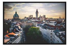 Gerahmter Kunstdruck Startpanorama Leipzig