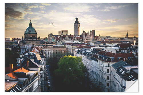 Selvklebende plakat Starting Panorama Leipzig