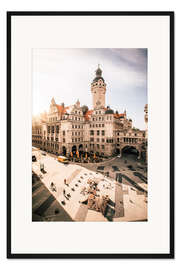 Gerahmter Kunstdruck Leipziger Neues Rathaus, Burgplatz