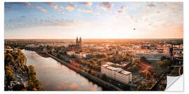 Vinilo para la pared Magdeburg Skyline