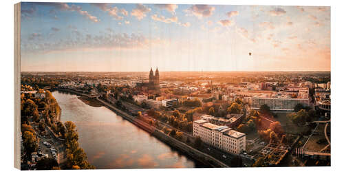 Puutaulu Magdeburg Skyline