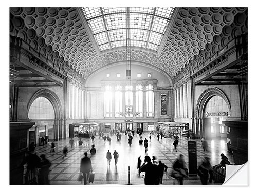 Selvklebende plakat Leipzig Hauptbahnhof, Leipzig Main Station