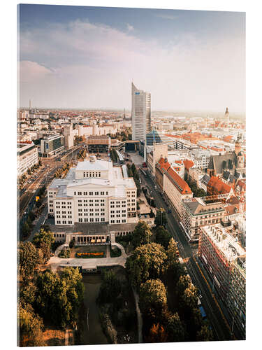 Quadro em acrílico Aerial View of Leipzig, Center