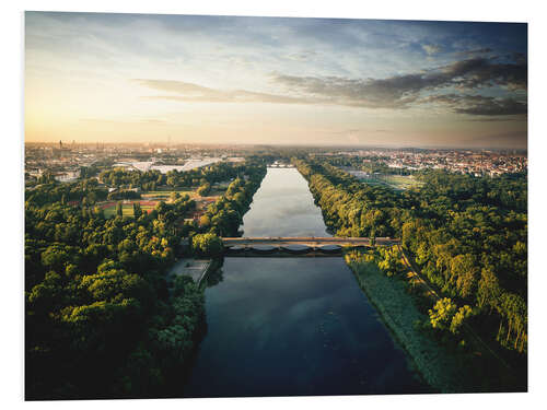 PVC-taulu Aerial Photo Leipzig, Elster Basin