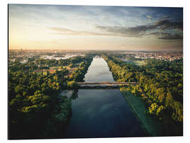 Magnettafel Luftbild Leipzig, Elsterbecken