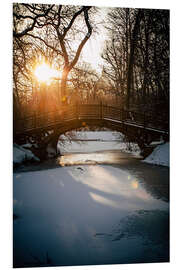 Foam board print Johannapark Wooden Bridge, Leipzig II