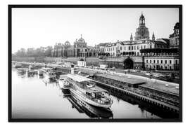 Gerahmter Kunstdruck Dresden an der Elbe