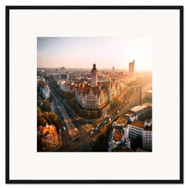 Kehystetty taidepainatus Aerial View of the New Town Hall, Leipzig