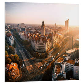 Magnettafel Luftbild Neues Rathaus, Leipzig