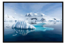 Gerahmter Kunstdruck Eislandschaft in der Antarktis
