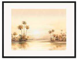 Gerahmter Kunstdruck Tropischer Sonnenuntergang