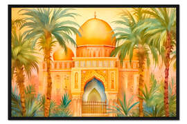 Gerahmter Kunstdruck Tropischer Dschungelpalast