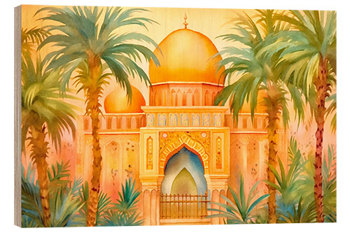 Wood print Tropical Jungle Palace