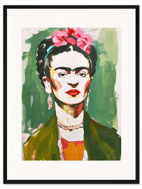Gerahmter Kunstdruck Frida Gouache
