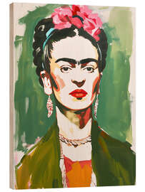 Holzbild Frida Gouache