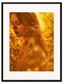 Ingelijste kunstdruk Golden Hour Girl