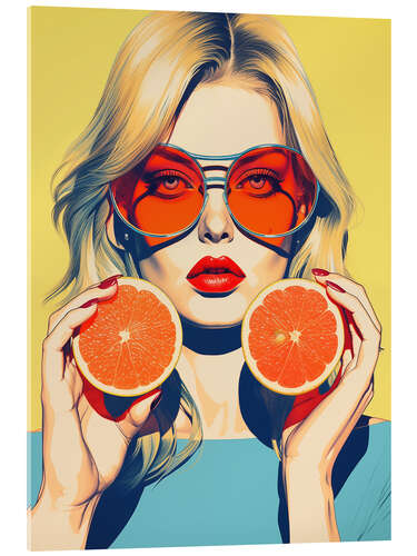 Akrylbilde Grapefruit Girl