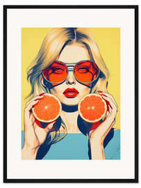 Gerahmter Kunstdruck Grapefruit Girl