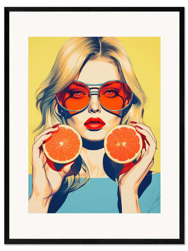 Framed art print Grapefruit Girl