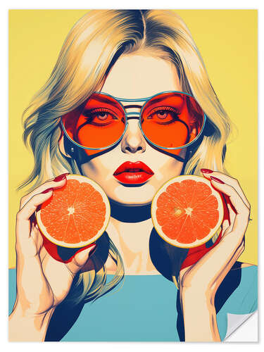 Sticker mural Grapefruit Girl