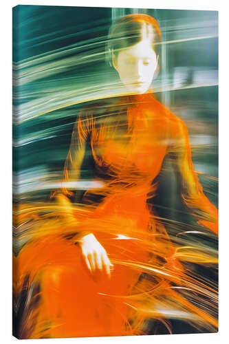Canvas-taulu Lady in Orange