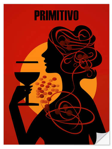 Sticker mural Primitivo red wine