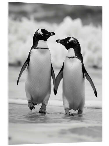 Foam board print Penguin couple