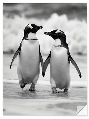 Wall sticker Penguin couple