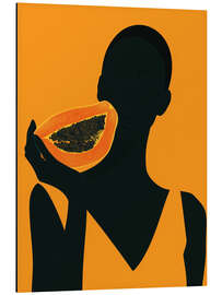 Magnettafel Abstrakte Papaya Frau