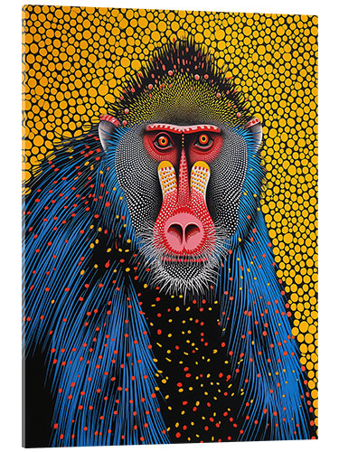 Akryylilasitaulu Abstract mandrill portrait