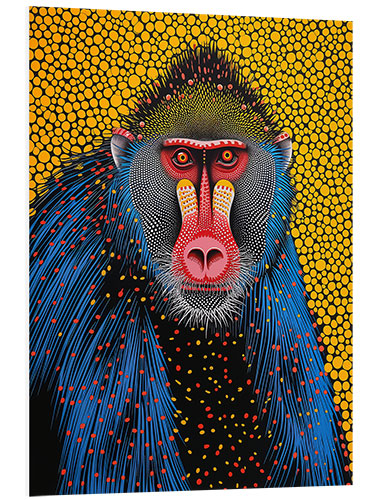 PVC-taulu Abstract mandrill portrait