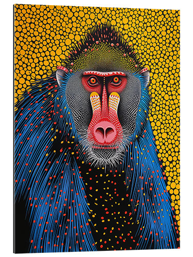 Gallery print Abstract mandrill portrait