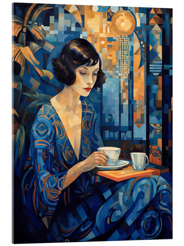 Acrylglasbild Art Deco Café