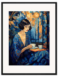 Gerahmter Kunstdruck Art Deco Café