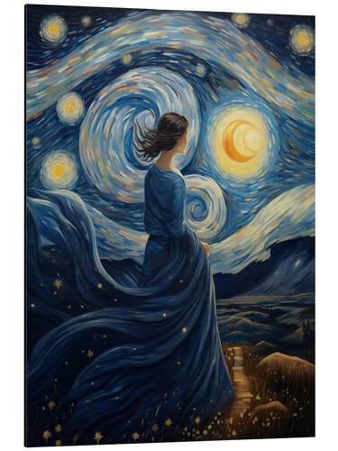 Quadro em alumínio The Promise of the Starry Night