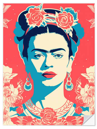 Wall sticker Frida Kahlo Retro Portrait