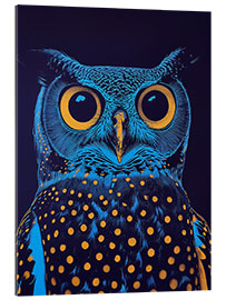 Galleriprint Neon night owl with dots