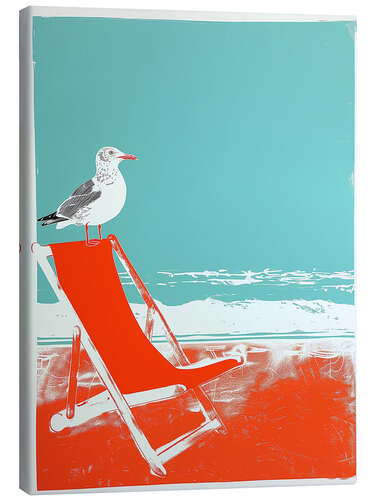 Quadro em tela Holiday memory with seagull