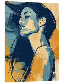 Foam board print Aquamarin-Amber Woman