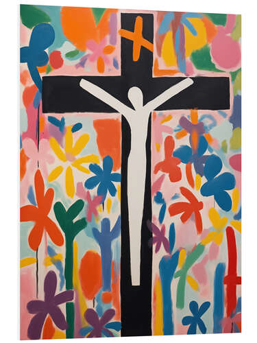 Foam board print Modern crucifix