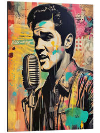 Tableau en aluminium Elvis Presley Pop Art