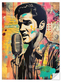 Wandsticker Elvis Presley Pop Art