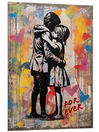 Hartschaumbild Forever Love - Banksy Style - Frank Daske