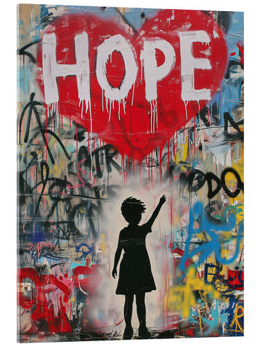 Acrylglasbild Hope - Banksy Style