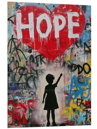 Foam board print Hope - Banksy Style