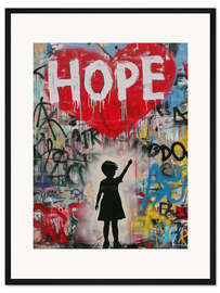 Gerahmter Kunstdruck Hope - Banksy Style