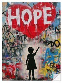 Wall sticker Hope - Banksy Style