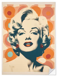 Wall sticker Marilyn Monroe Retro Portrait