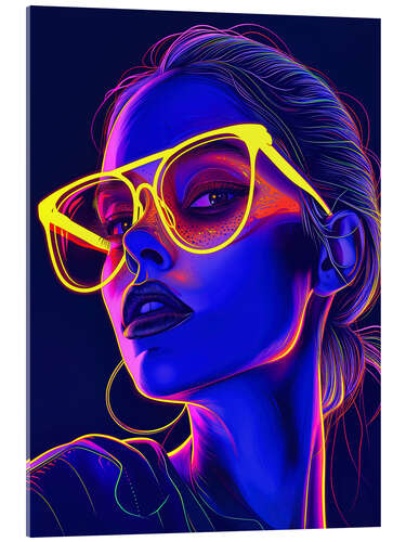 Akrylbillede Neon Girl